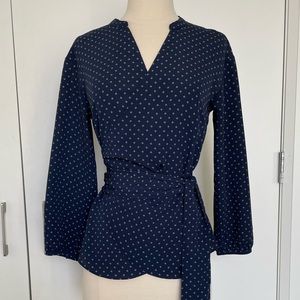 J.Crew | Printed Shirt with Waist Tie